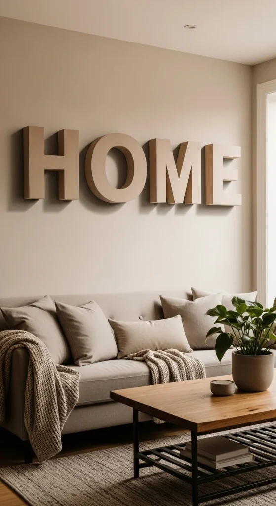 Cardboard Typography Signs