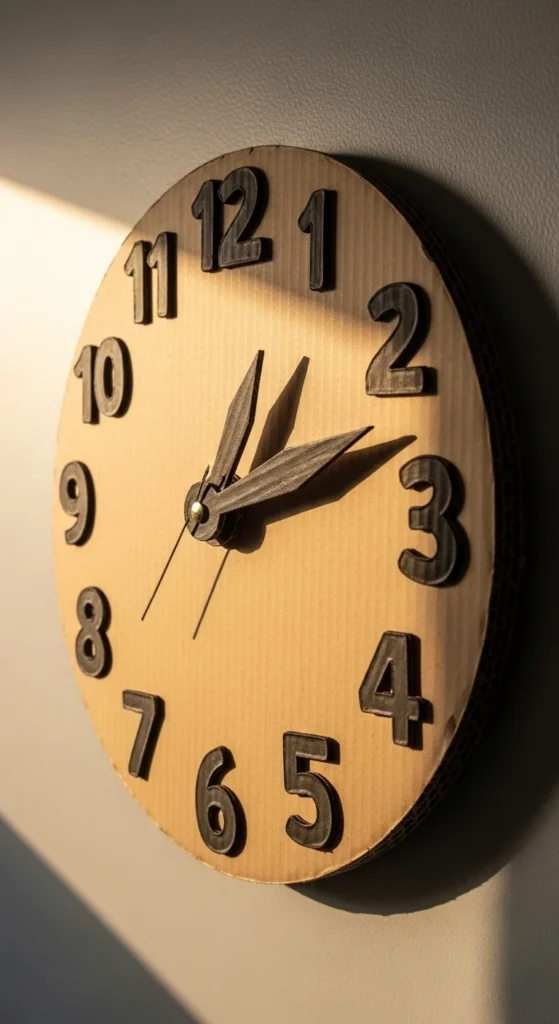 Cardboard Wall Clock