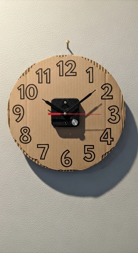 Cardboard Wall Clock