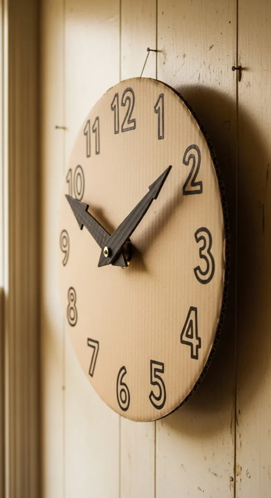 Cardboard Wall Clock