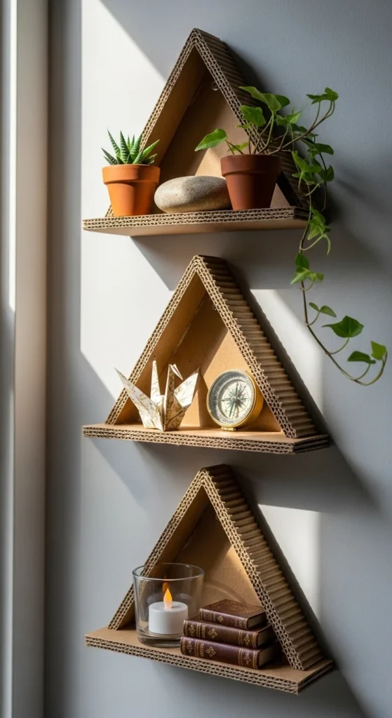 Cardboard Wall Shelves