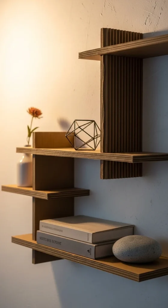 Cardboard Wall Shelves (Lightweight Decor)
