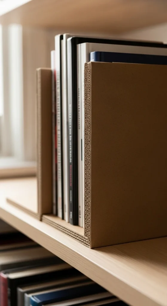 DIY Cardboard Bookends