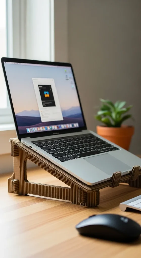 DIY Cardboard Laptop Stand