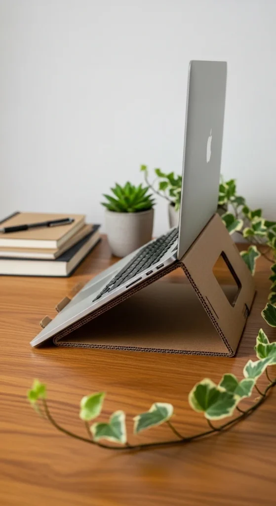 DIY Cardboard Laptop Stand