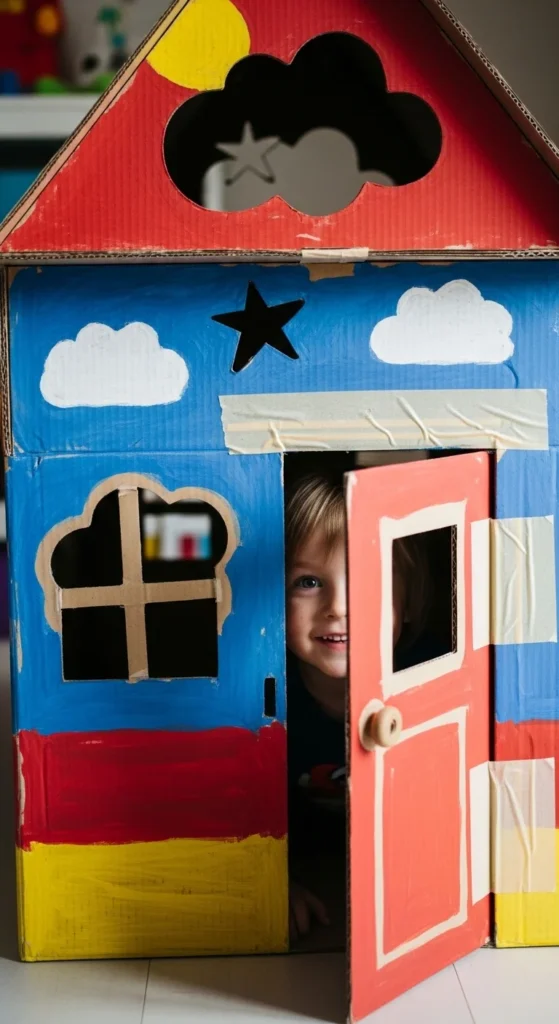 DIY Cardboard Playhouse