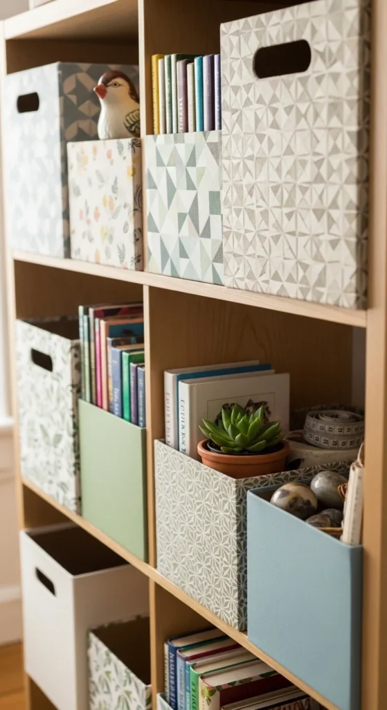 DIY Cardboard Storage Bins