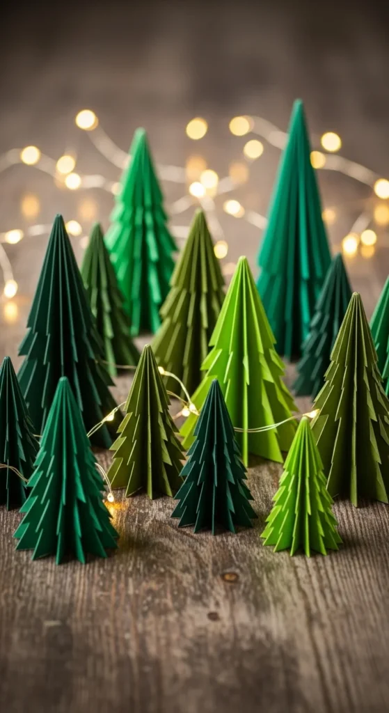 DIY Paper Christmas Trees
