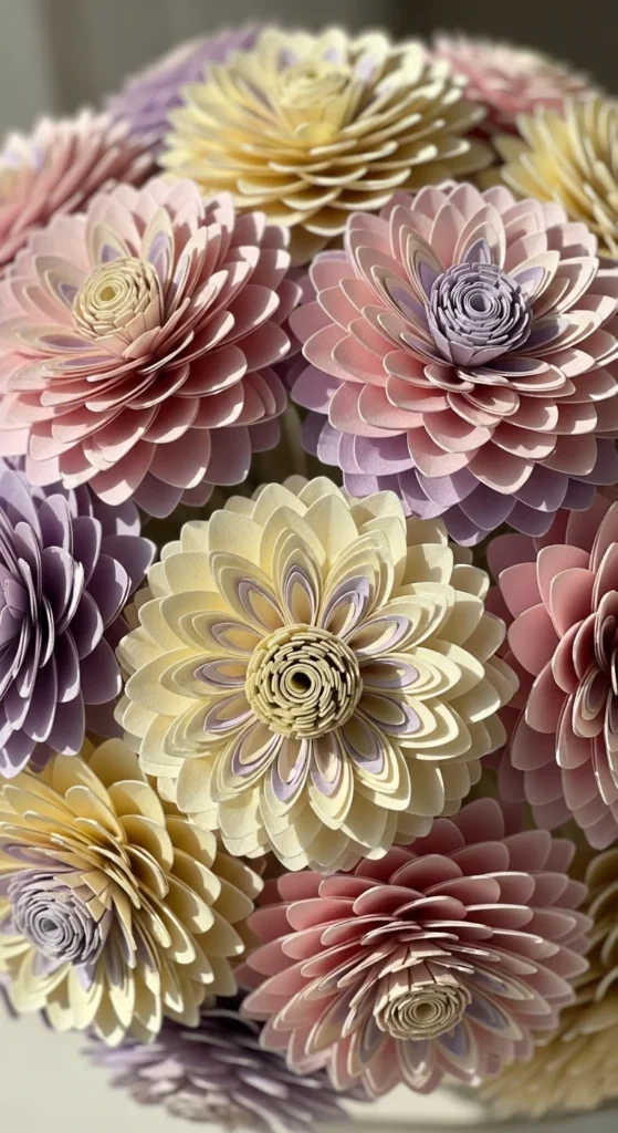 Layered Paper Dahlias