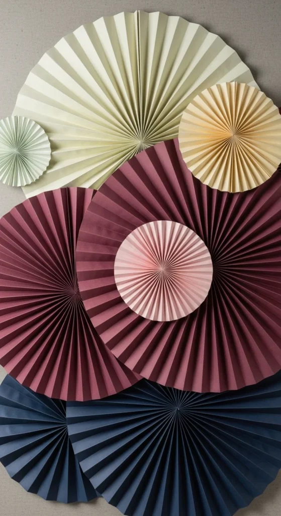 Layered Paper Fans in Ombre