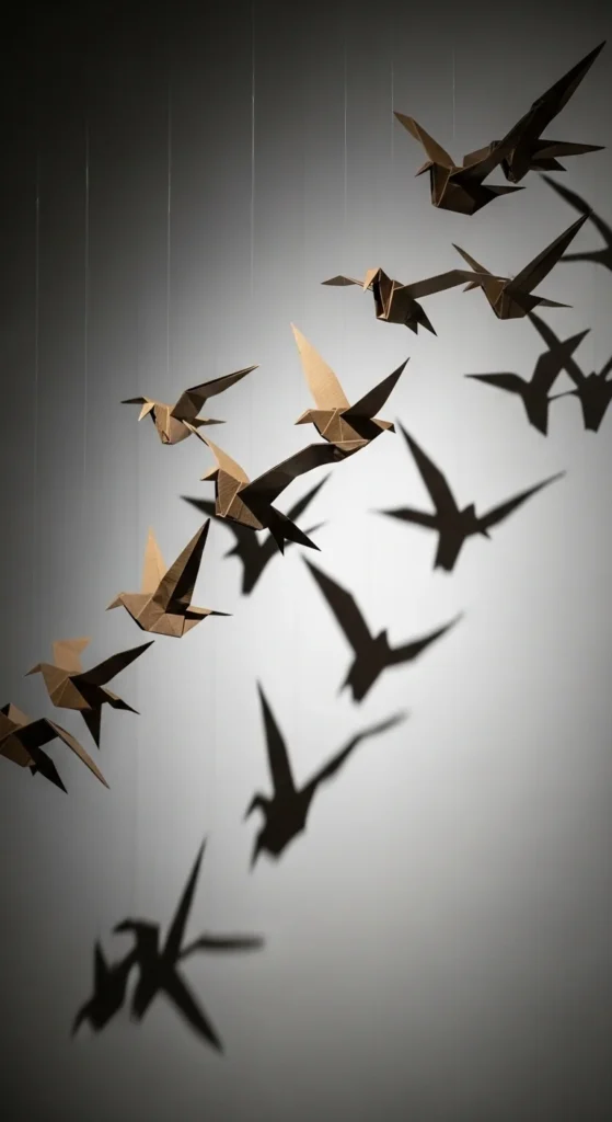 Origami Cardboard Birds