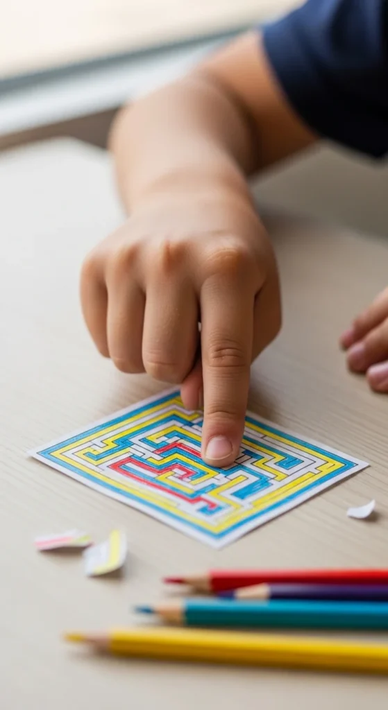 Paper Finger Mazes