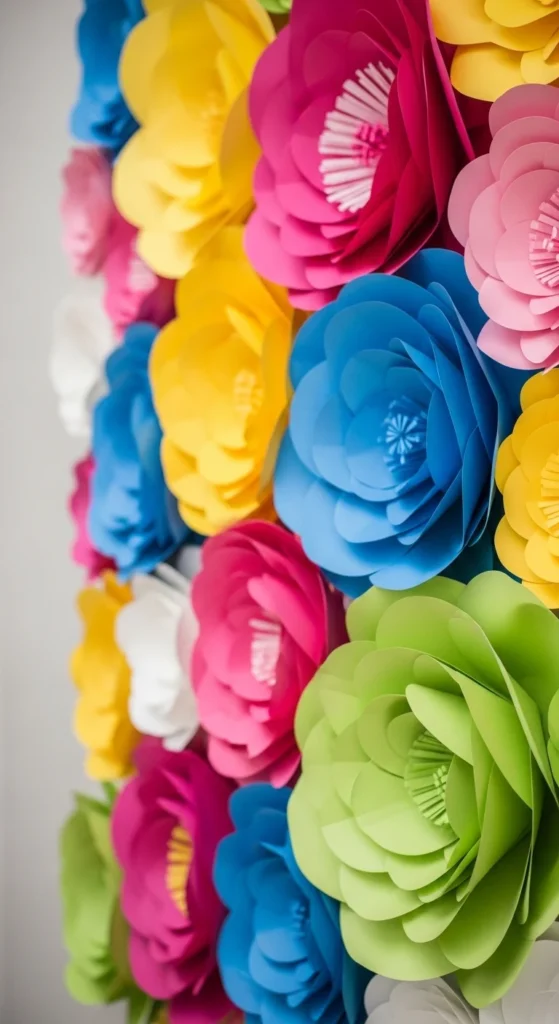 Paper Flower Bouquet Wall