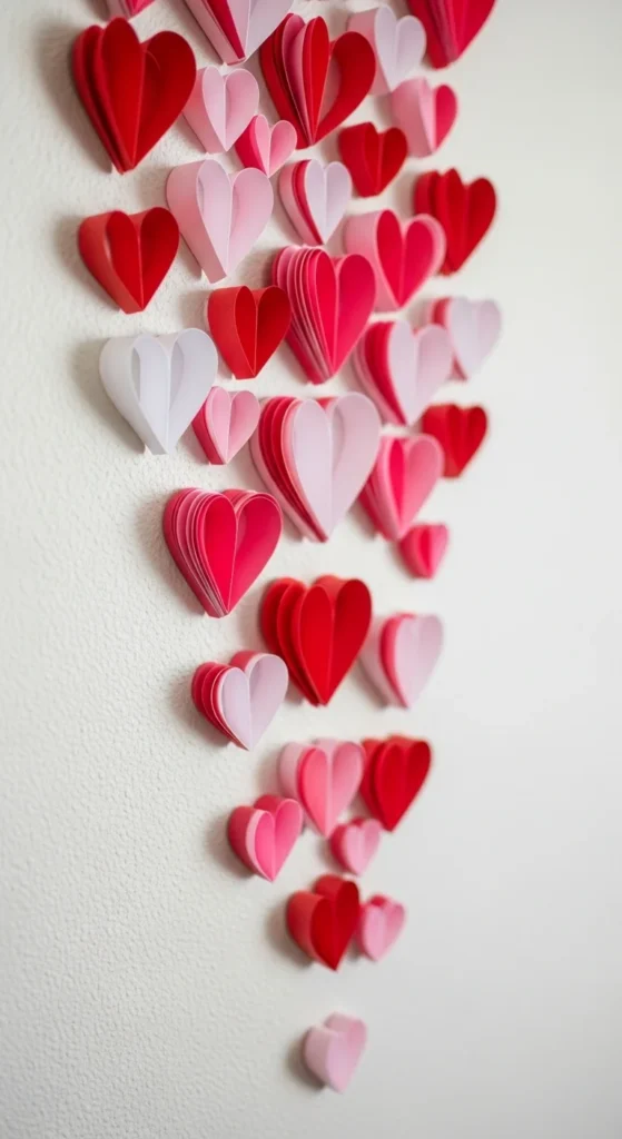 Paper Heart Wall Collage