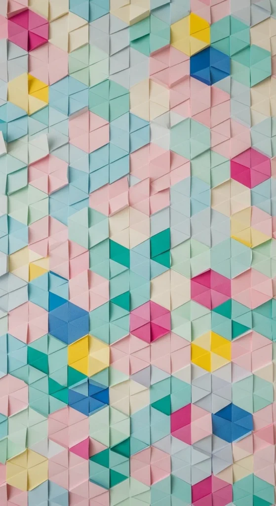 Paper Hexagon Pattern Wall