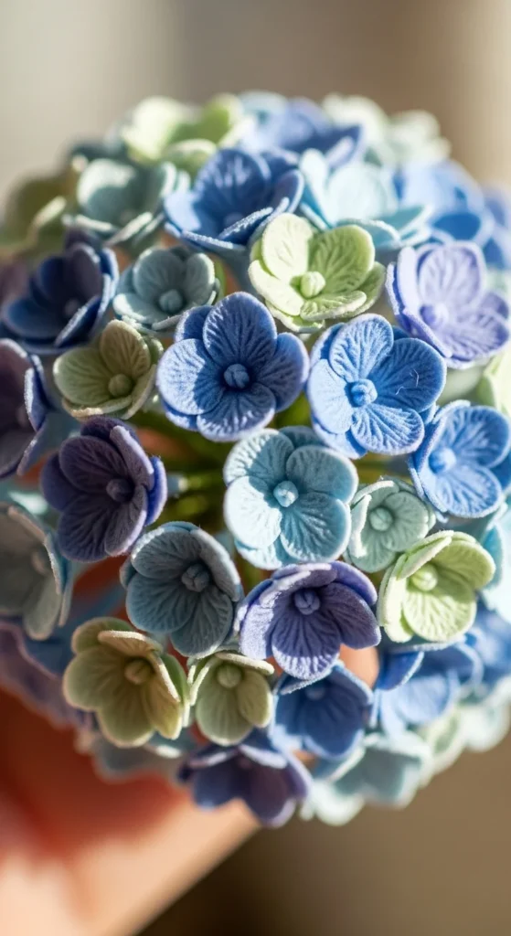 Paper Hydrangea Clusters