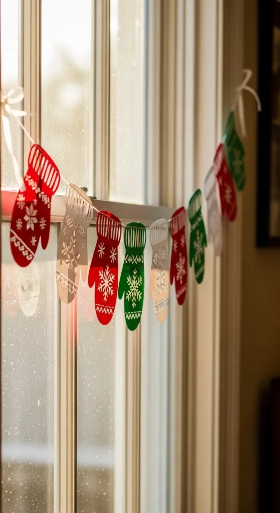 Paper Mitten Garland