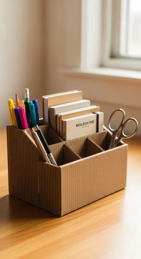 Recycled Cardboard Desk Organizer