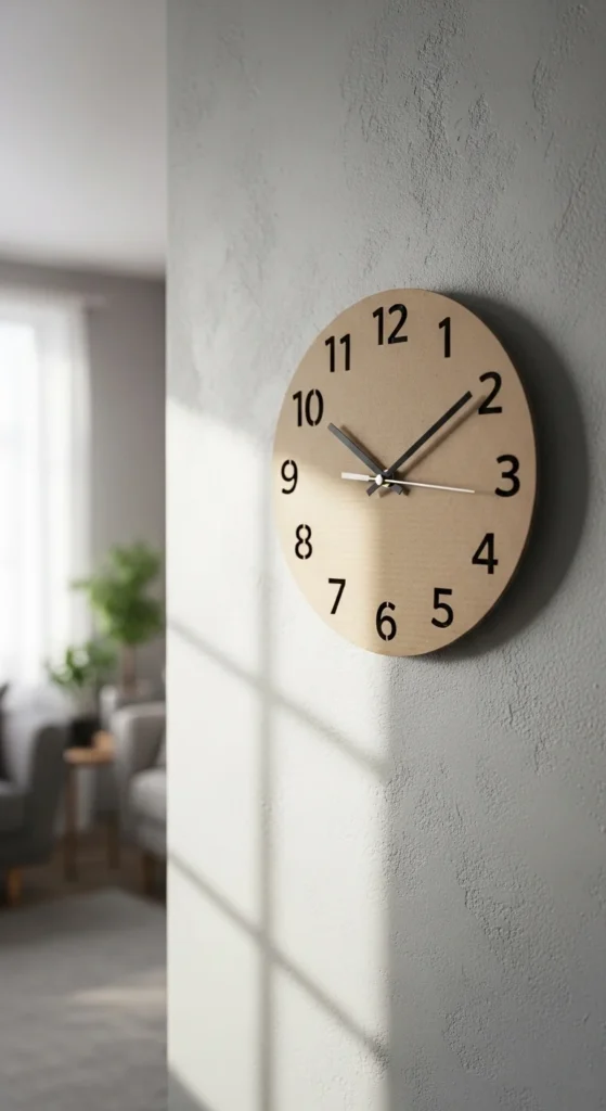 Wall-Mounted Cardboard Clock