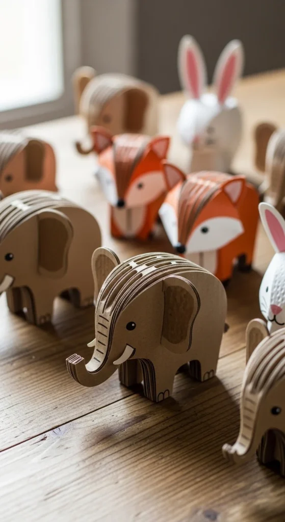 cardboard animal crafts