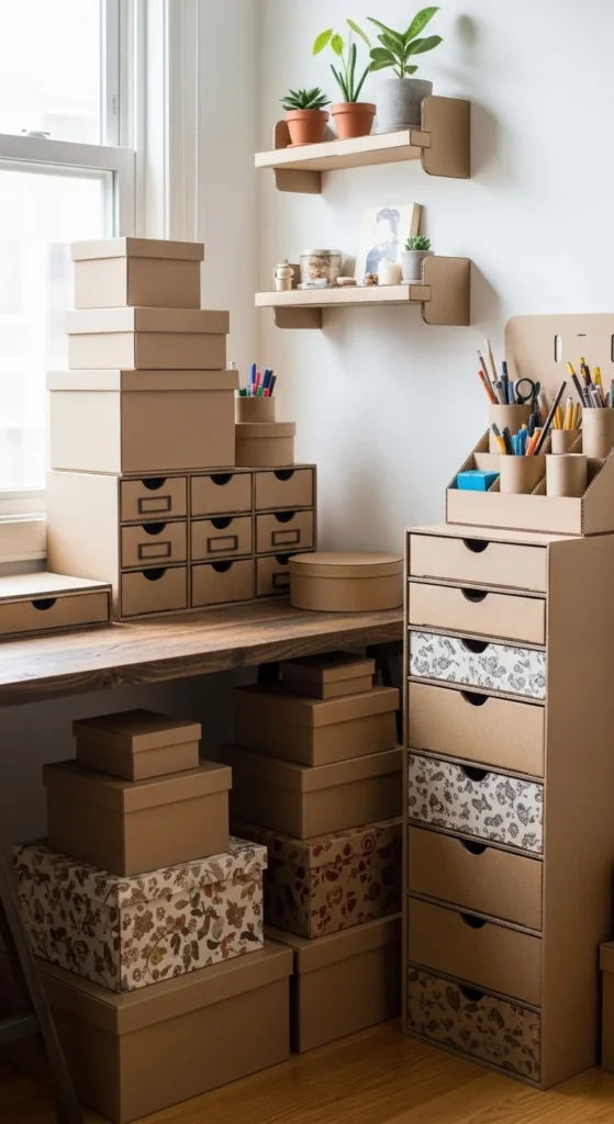 cardboard storage crafts