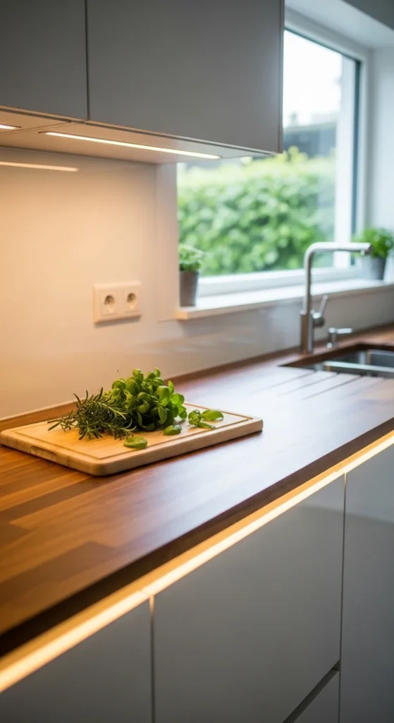 how to decorate with under-cabinet lighting