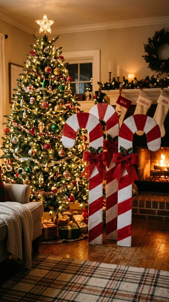 Cardboard Candy Cane Props