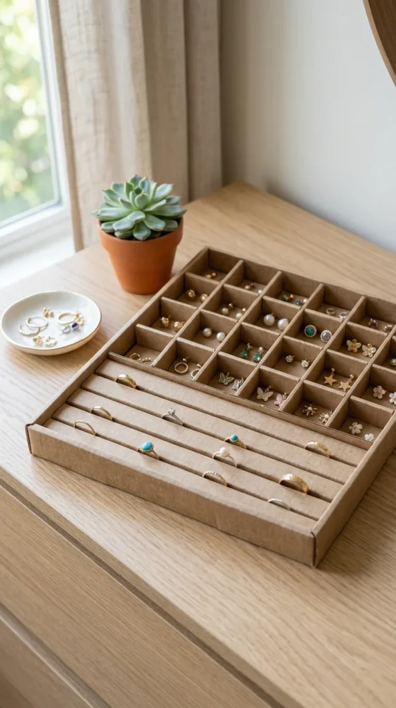 Cardboard Jewelry Organizer