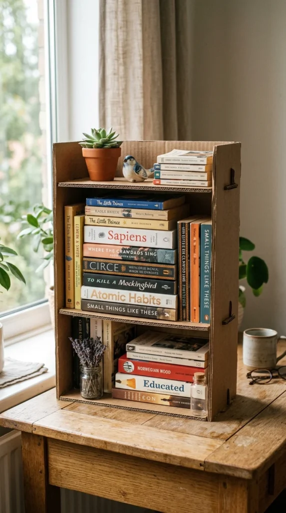 Cardboard Mini Bookshelf