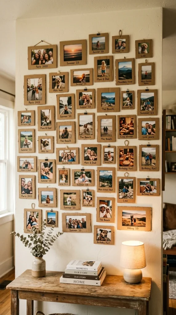 Cardboard Photo Frame Collage