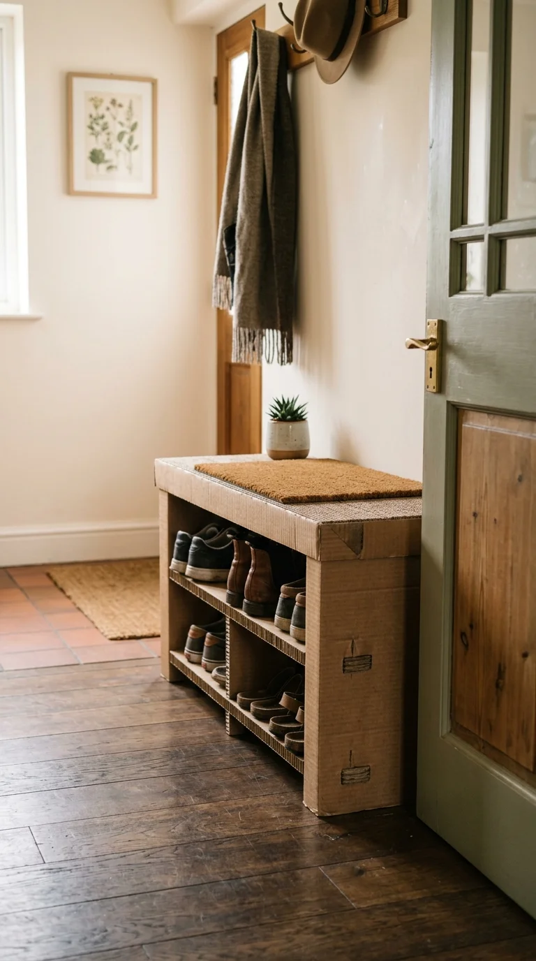 Cardboard Shoe Rack Organizer