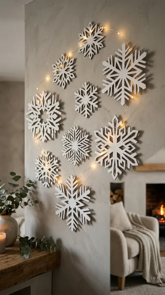 Cardboard Snowflake Wall Art