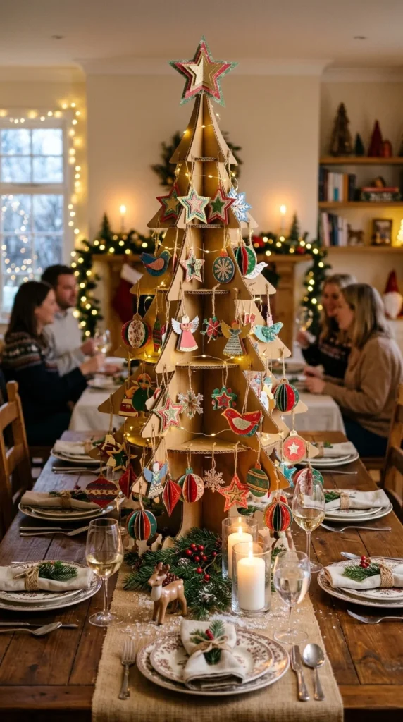 Cardboard Table Centerpiece Tree
