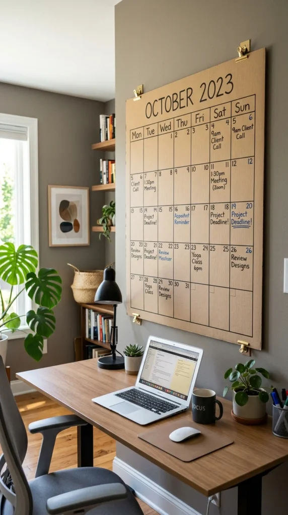 Cardboard Wall Calendar Board