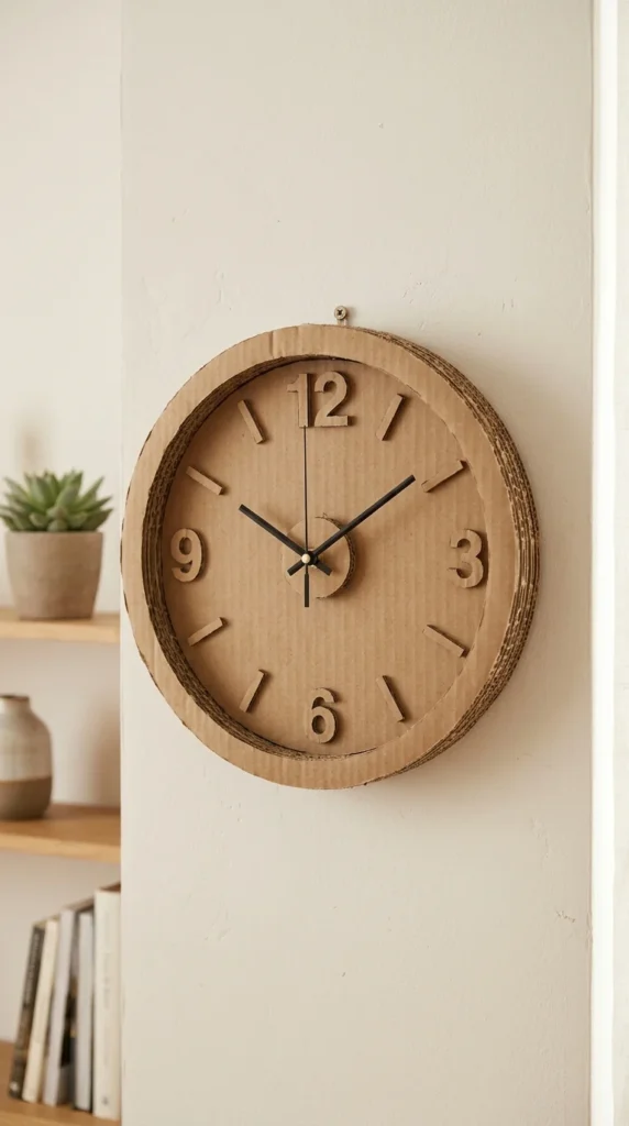 Cardboard Wall Clock Frame