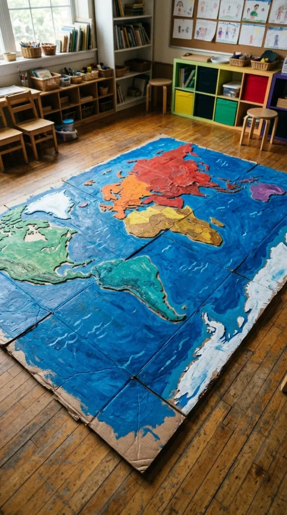 Cardboard World Map