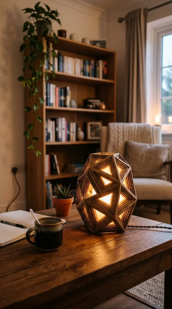 Geometric Cardboard Table Lamp
