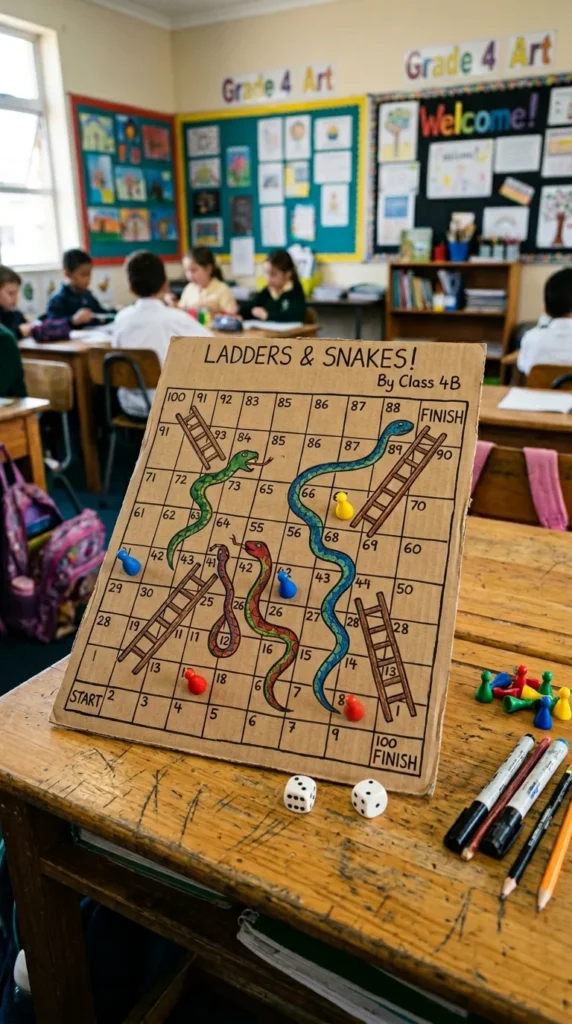 Snakes and Ladders Game Board