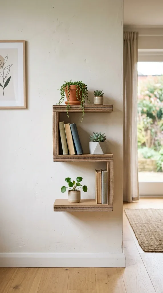 Wall-Mounted Cardboard Shelf